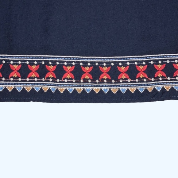 NWT THML - Navy Sleeveless Dress with Embroidery Detail - Picture 11 of 15